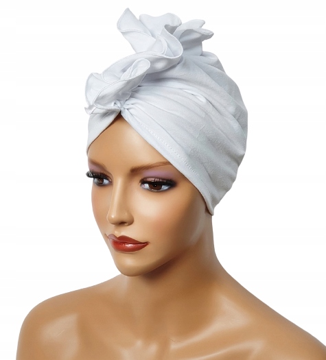 

Turban Luba biała modne turbany Eva Design