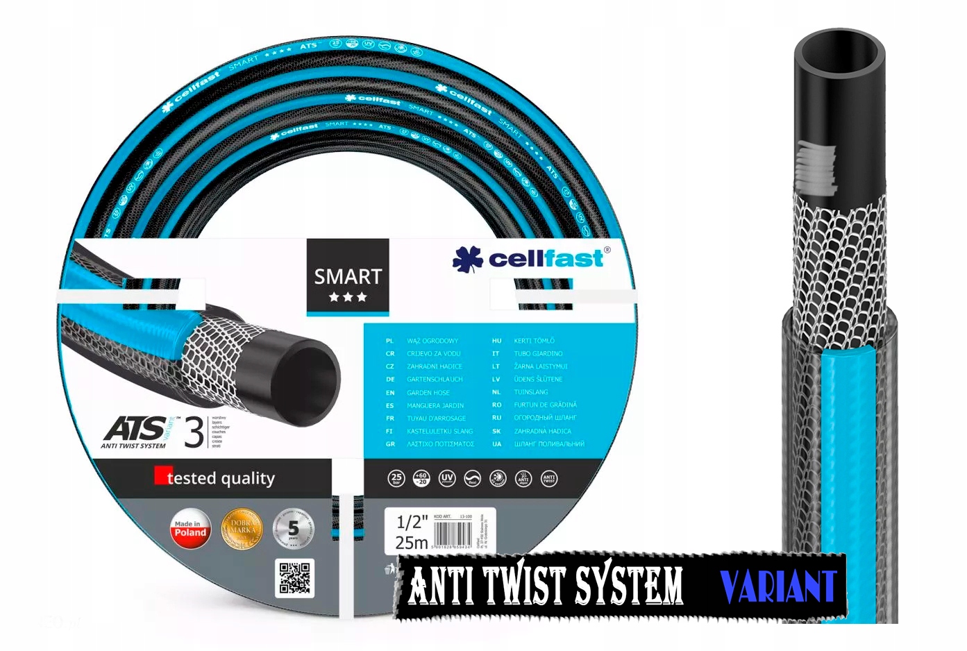 

Cellfast Wąż Ogrodowy Smart 1/2' 25M 13-100