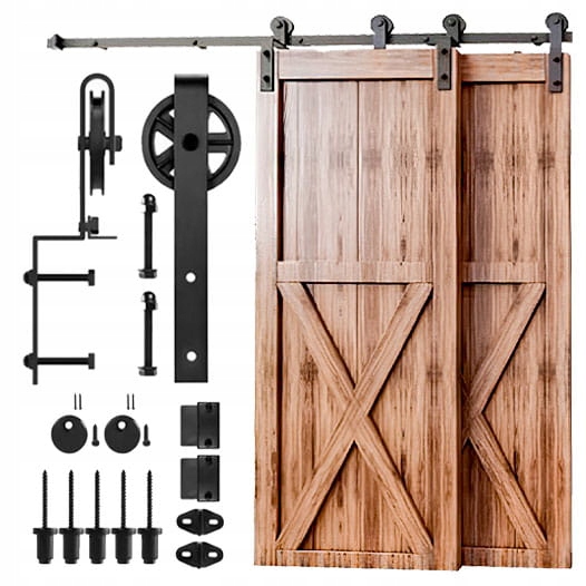 Systém pro posuvné nástěnné dveře HM2109, kolejnice 3 m, pro 2 dveře