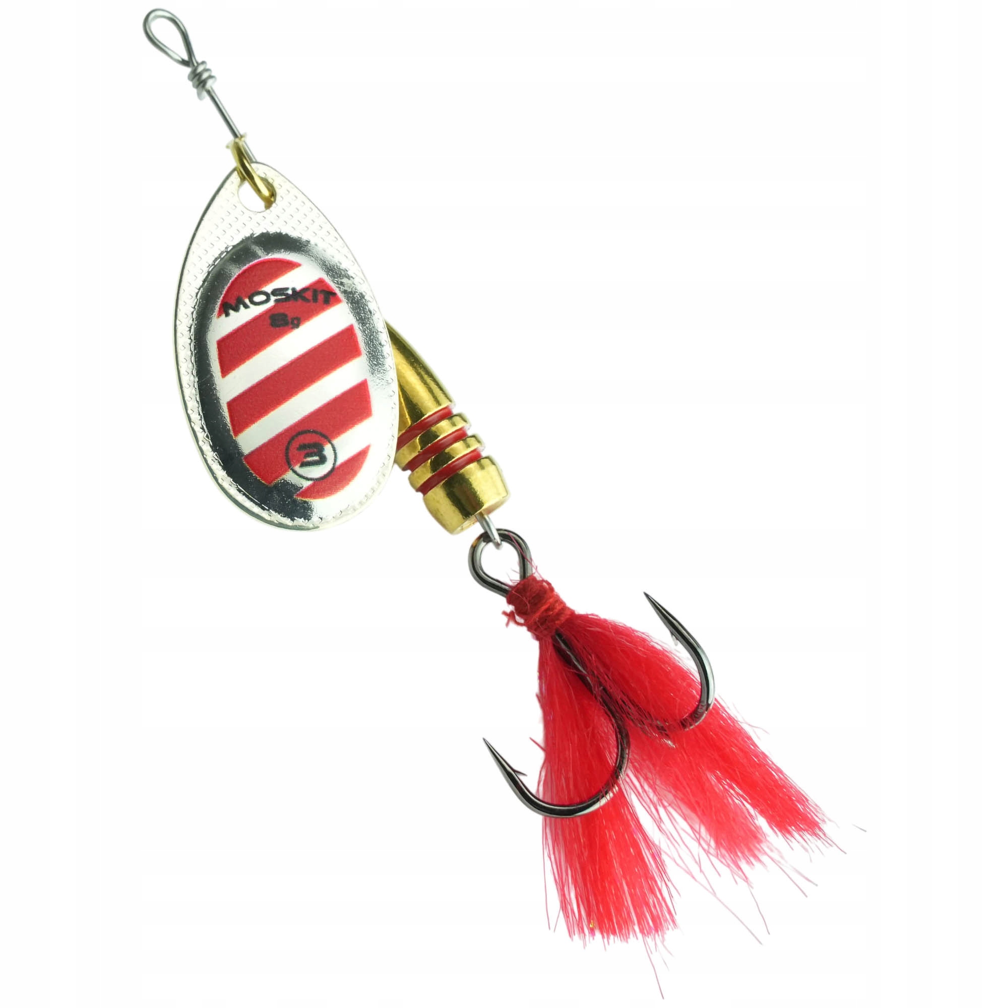 Błystka Robinson Moskit 1 Red Zebra