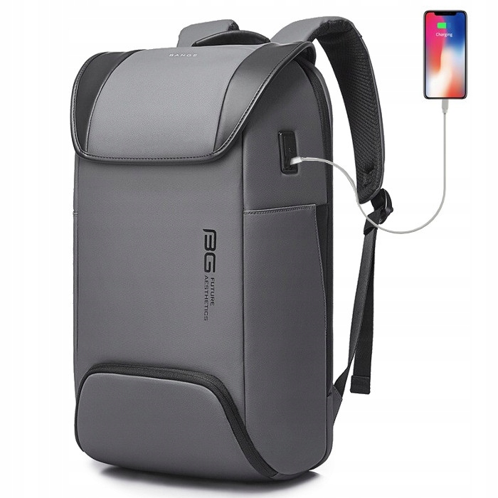 Antykradzieżowy plecak Bange BG-7276 na laptopa 15,6 z Usb szary