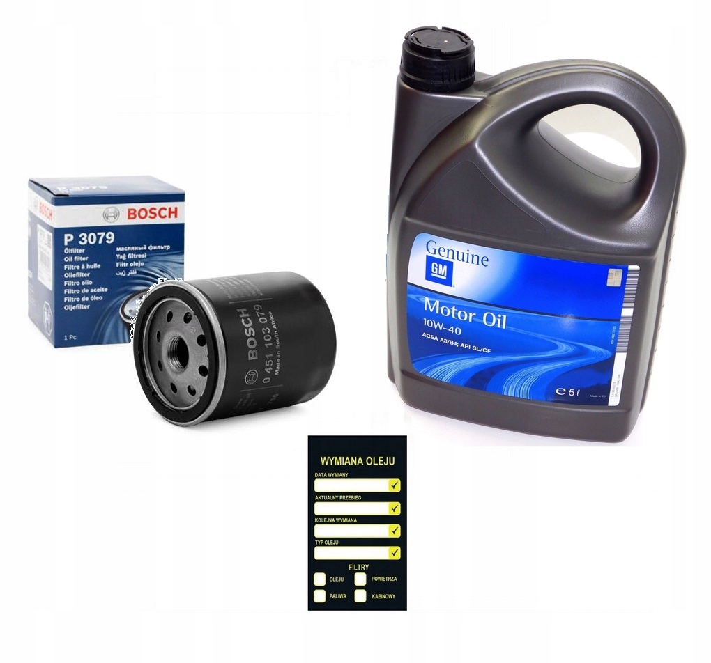 Масляный фильтр 0 451 103 079 + масло GM 10W40 OPEL
