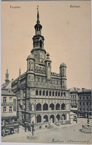 POCZTÓWKA - POZNAŃ - RATUSZ - 1913 (1)