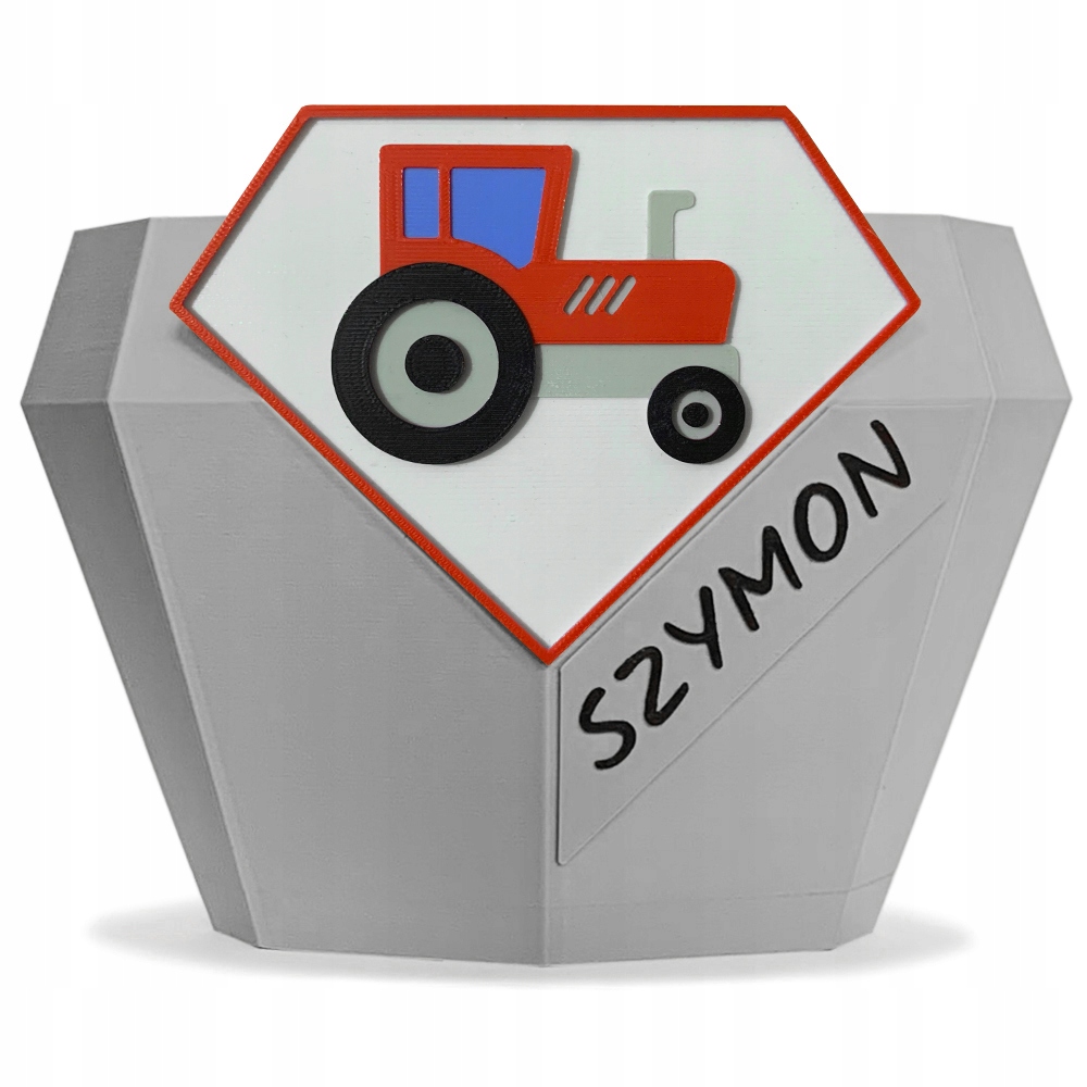

Skarbonka Przedszkole Traktor imię Eko