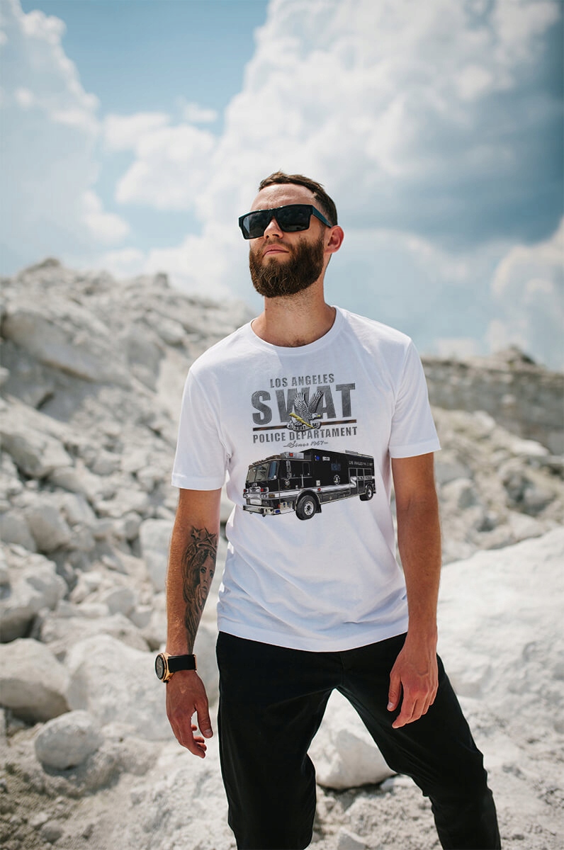 SWAT Special Weapons and Tactics T-Shirt XL Rękaw krótki rękaw