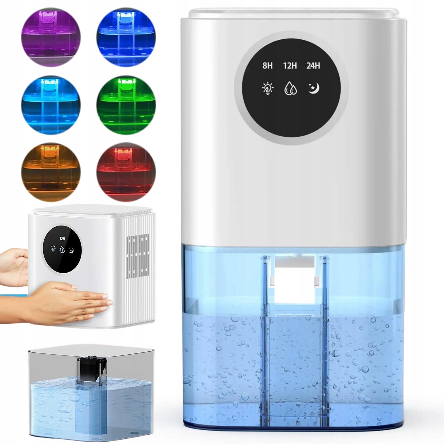 Odvlhčovač Vzduchu, Pohlcovač Vlhkosti, 10 Měnících Se Barev, 1700 ML