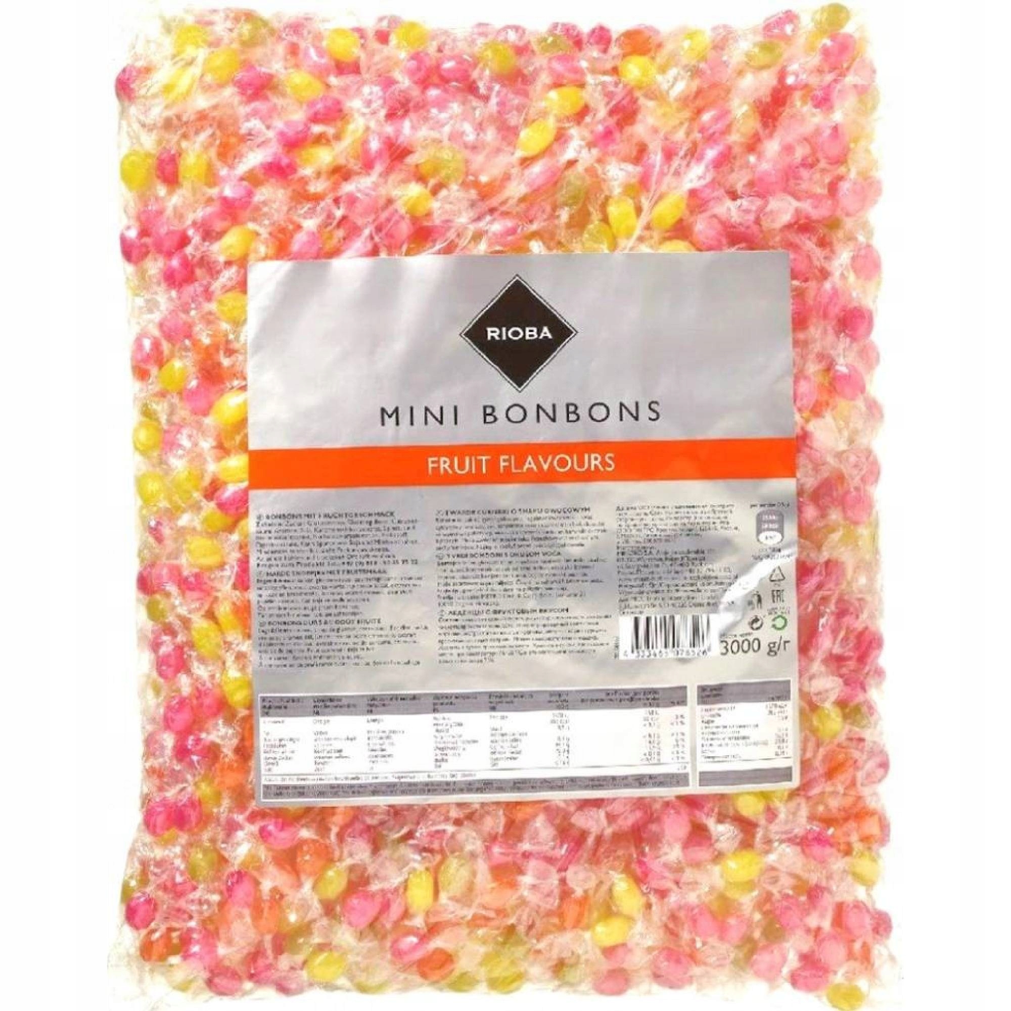 Levně Rioba Mini Bonbóny směs ovocných příchutí 3kg