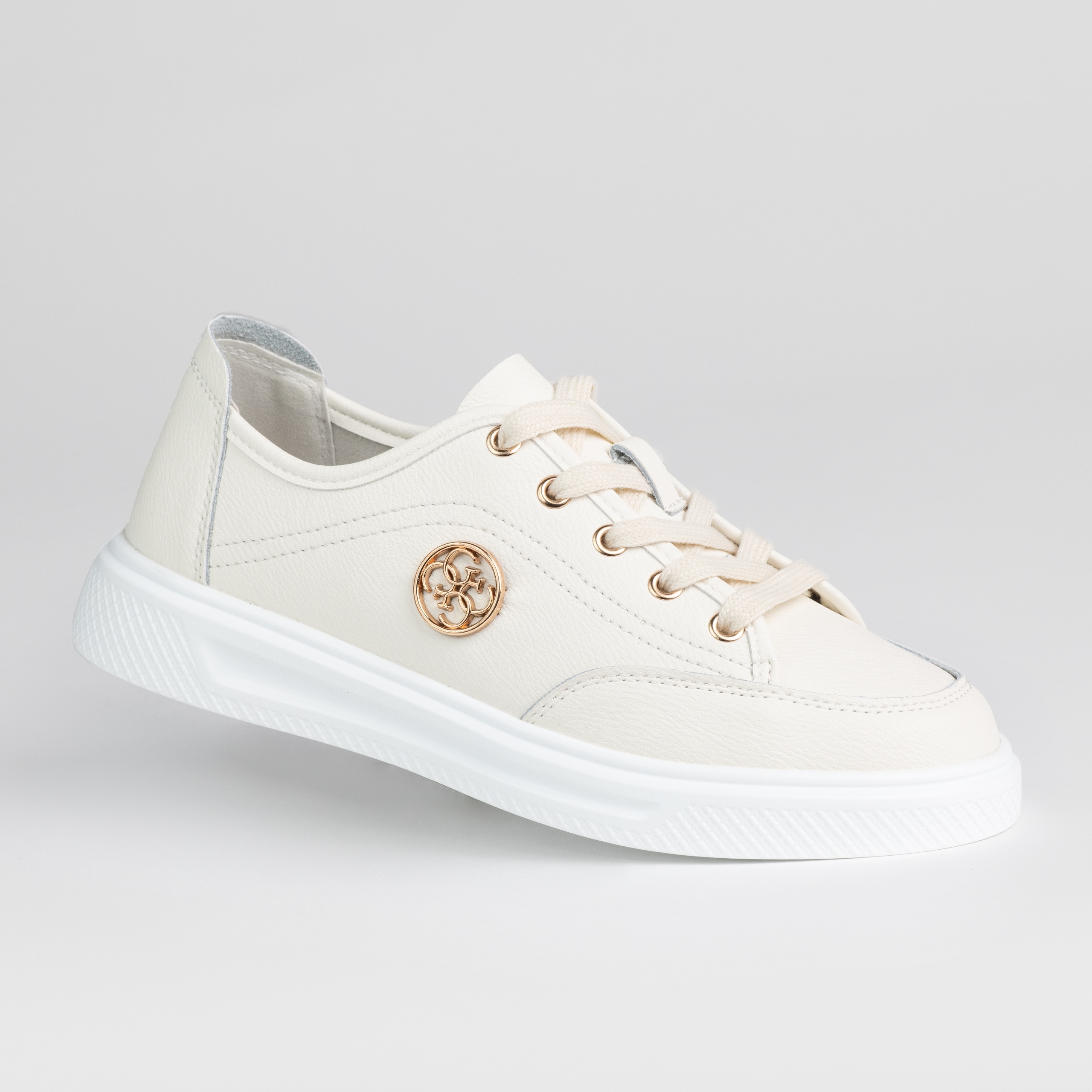 Sportovní dámské tenisky z přírodní kůže Goodin GD-XF-183, béžové, lehké, 37