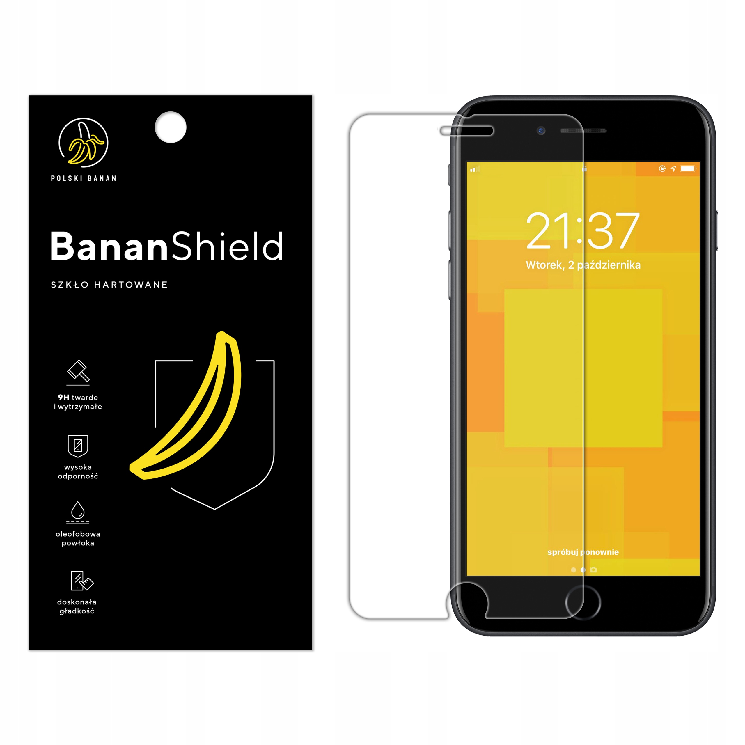 Szkło hartowane 9H BananShield do Apple iPhone 7 PLUS / 8 PLUS
