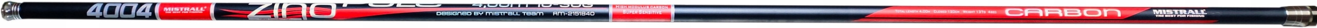 Wędka Mistrall Zino Pole Carbon 800cm 8m 10-30g bat uklejówka lekka