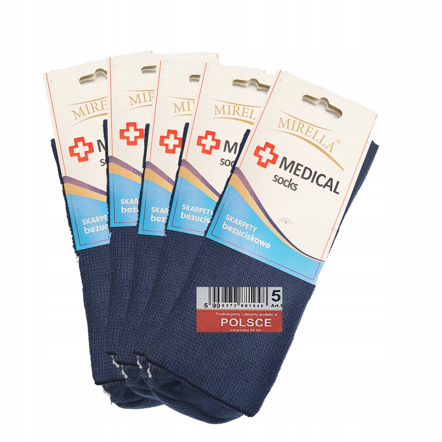 

Skarpety zdrowotne Medical 38-40 Jeans 5-pak