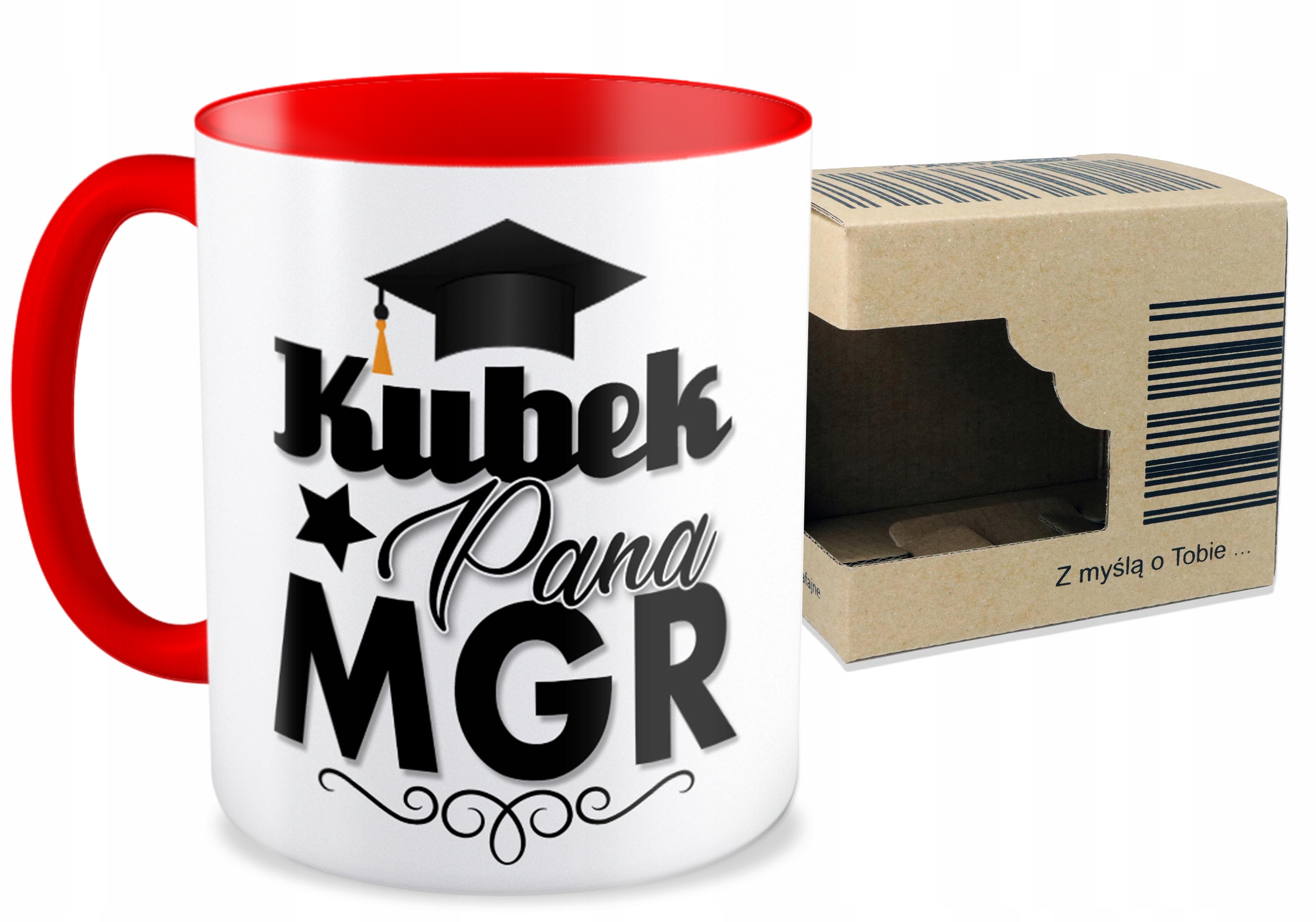 

Kubek czerwony prezent Student Absolwent Magister