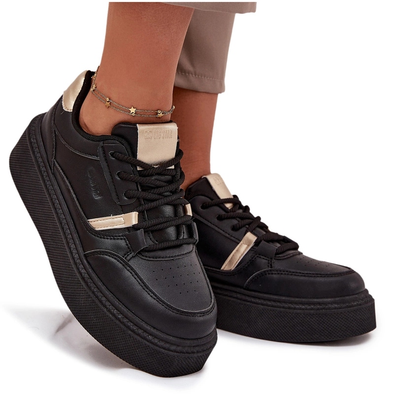 Dámské Tenisky Na Platformě Big Star SS274360 Černé 41