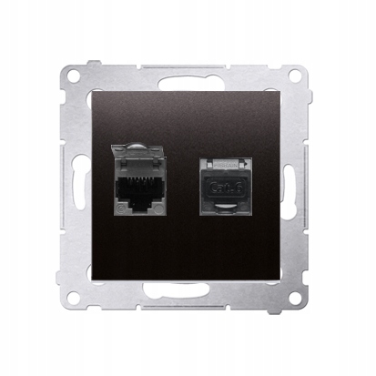 

Simon 54 antracyt Gniazdo komputerowe podw. RJ45