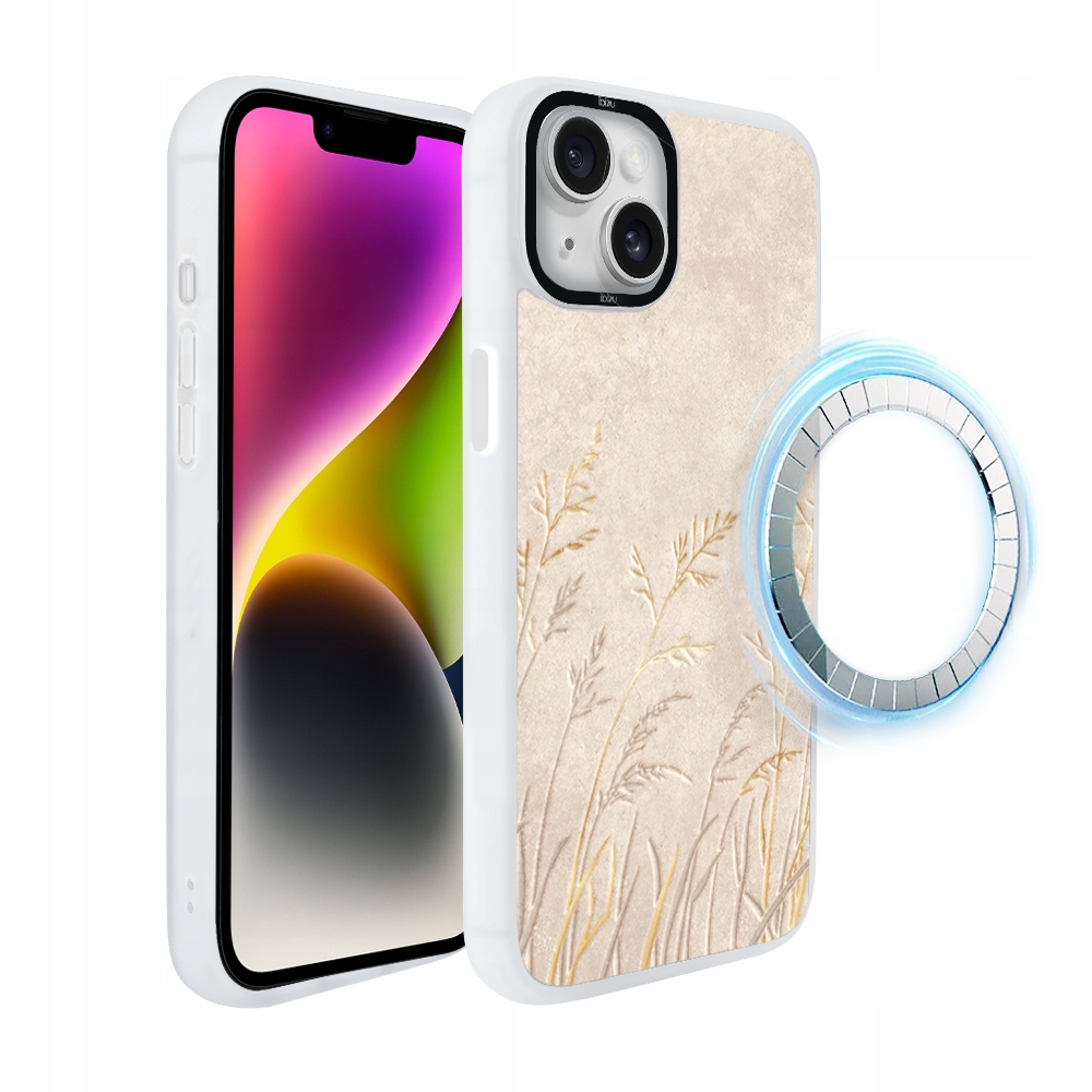 Pouzdro pro iPhone 14 Ibizu DropGuard Matt s MagSafe, pískovcové, bílé