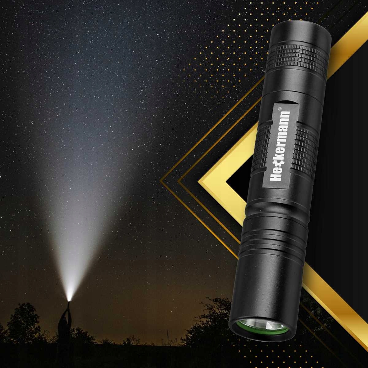 LATARKA LED TAKTYCZNA BIWAKOWA BARDZO MOCNA 2000lm Zasilanie akumulatorowe