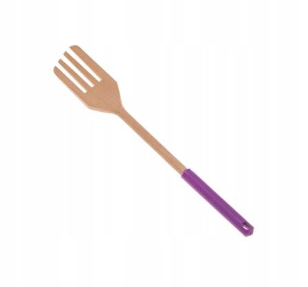 WIDELEC DREWNIANY SAŁATKOWY RĄCZKA SILIKONOWA KIWI