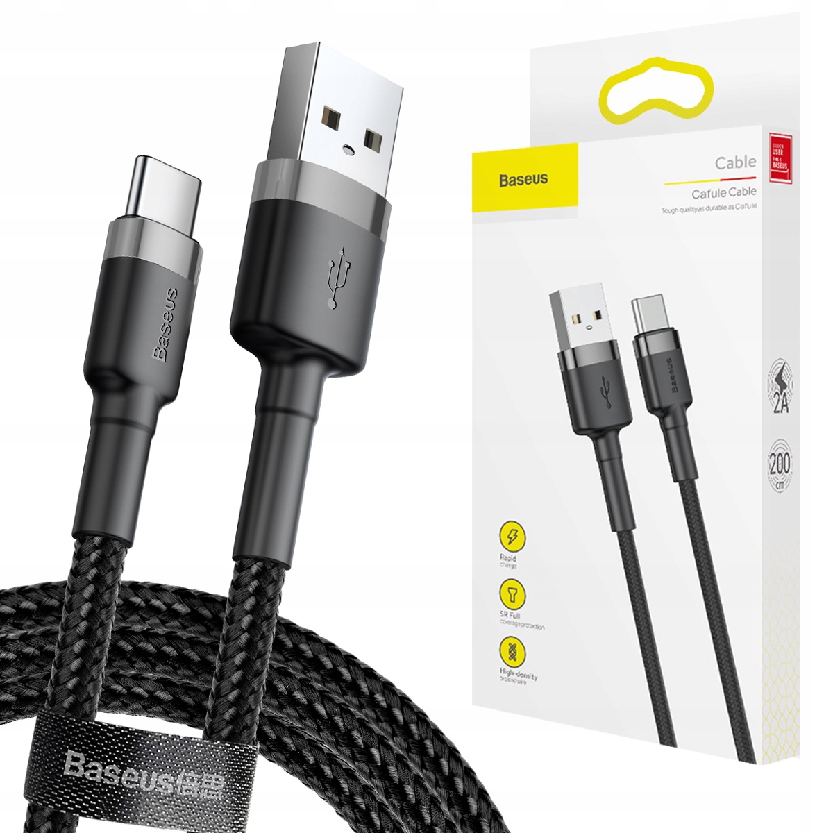 

Baseus kabel Usb-c Typ C Quick Charge 3.0 2A 200cm