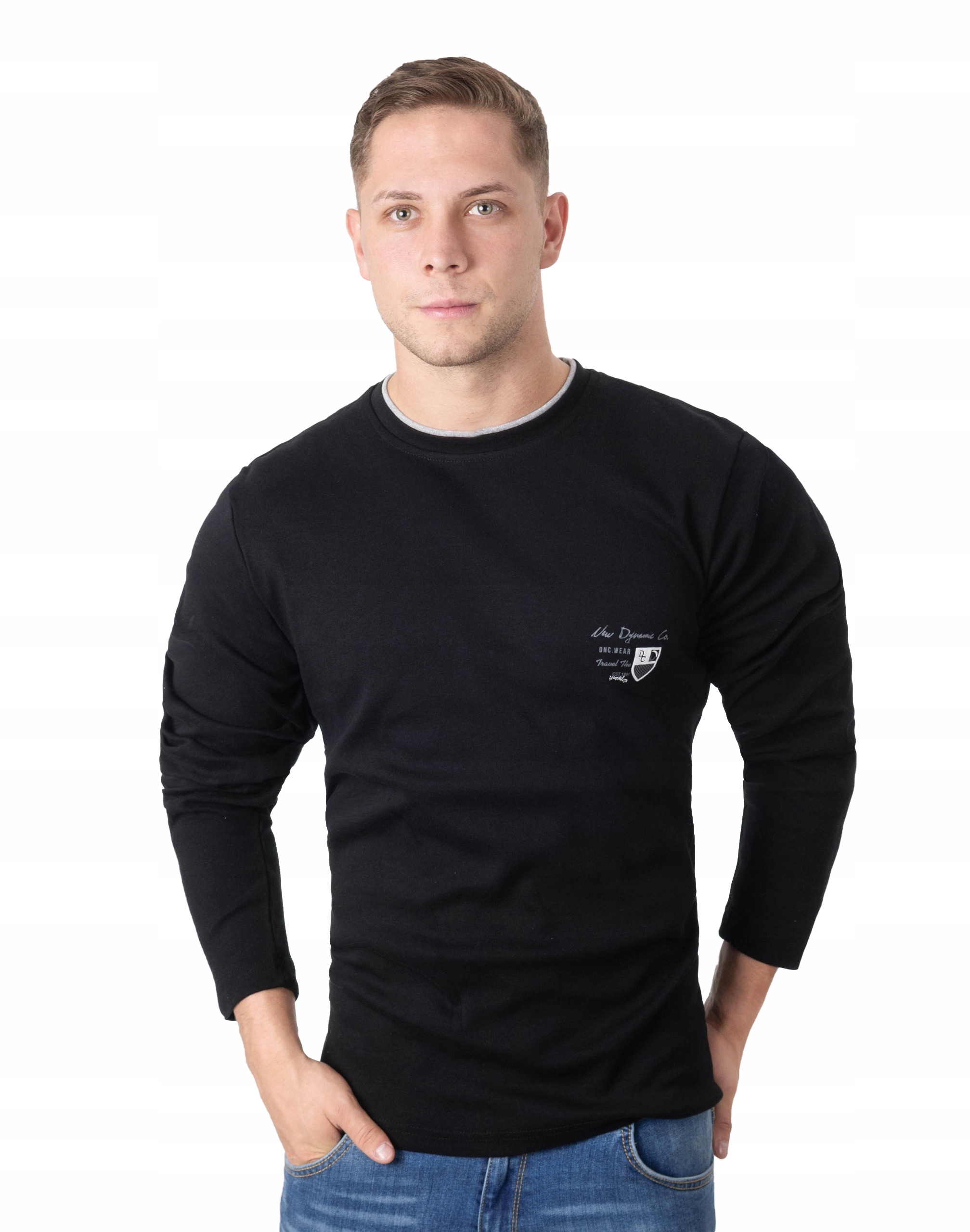 

Duża Koszulka Męska z Długim Rękawem 1213-02 5XL