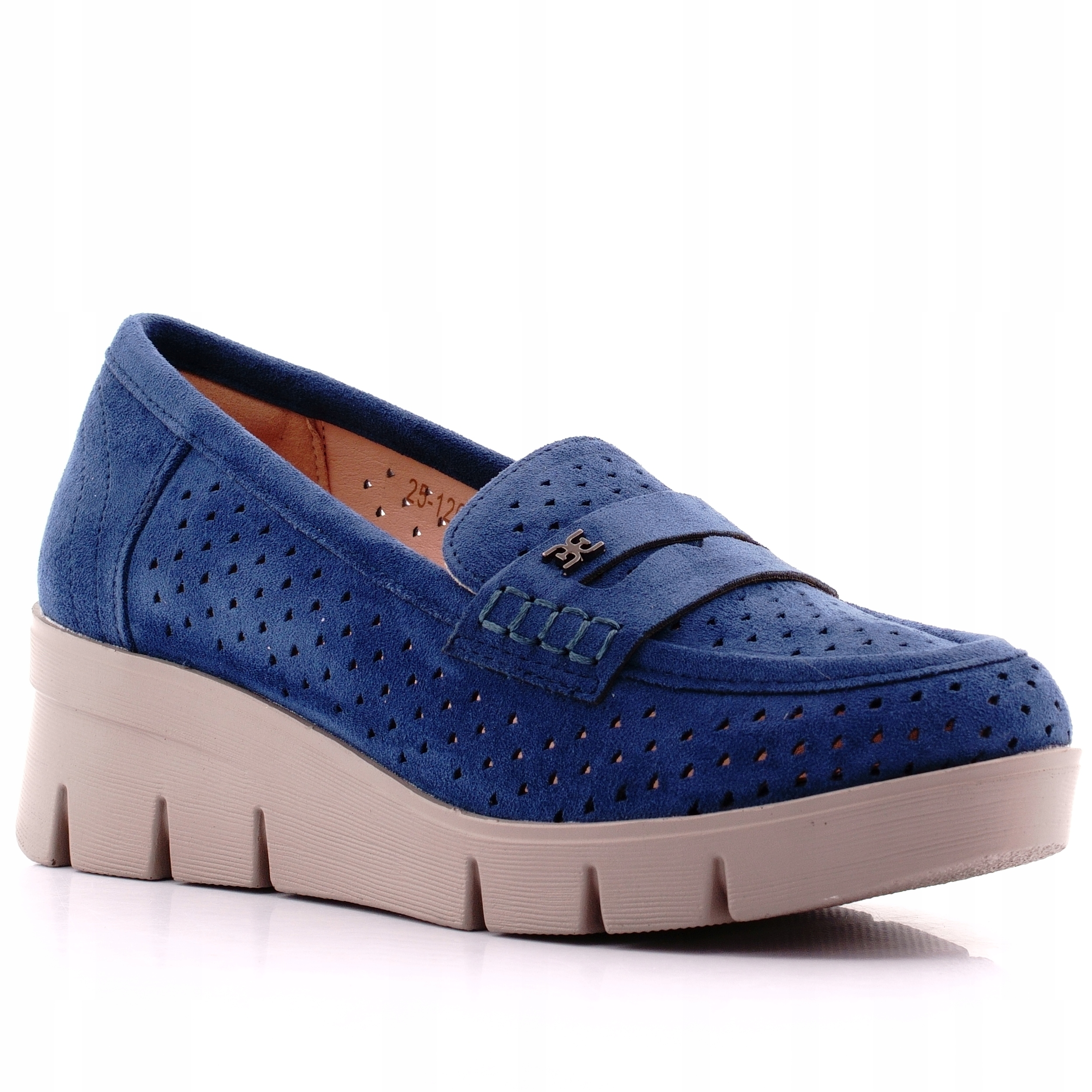 Potocki Buty Damskie Półbuty Ażurowe Zamszowe Na Koturnie 12608 39