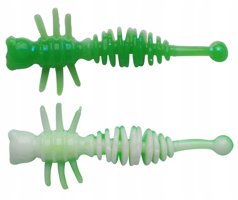 Berkley PowerBait Larvae 5,5cm Spring Green White Op.10szt. /1621124