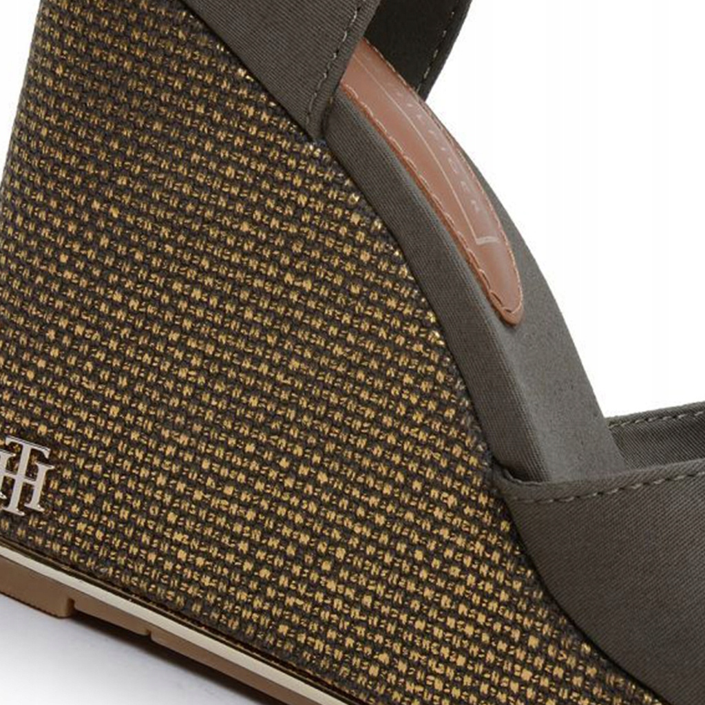 Espadryle Damskie TOMMY HILFIGER FW0FW04078 Khaki Stan opakowania oryginalne