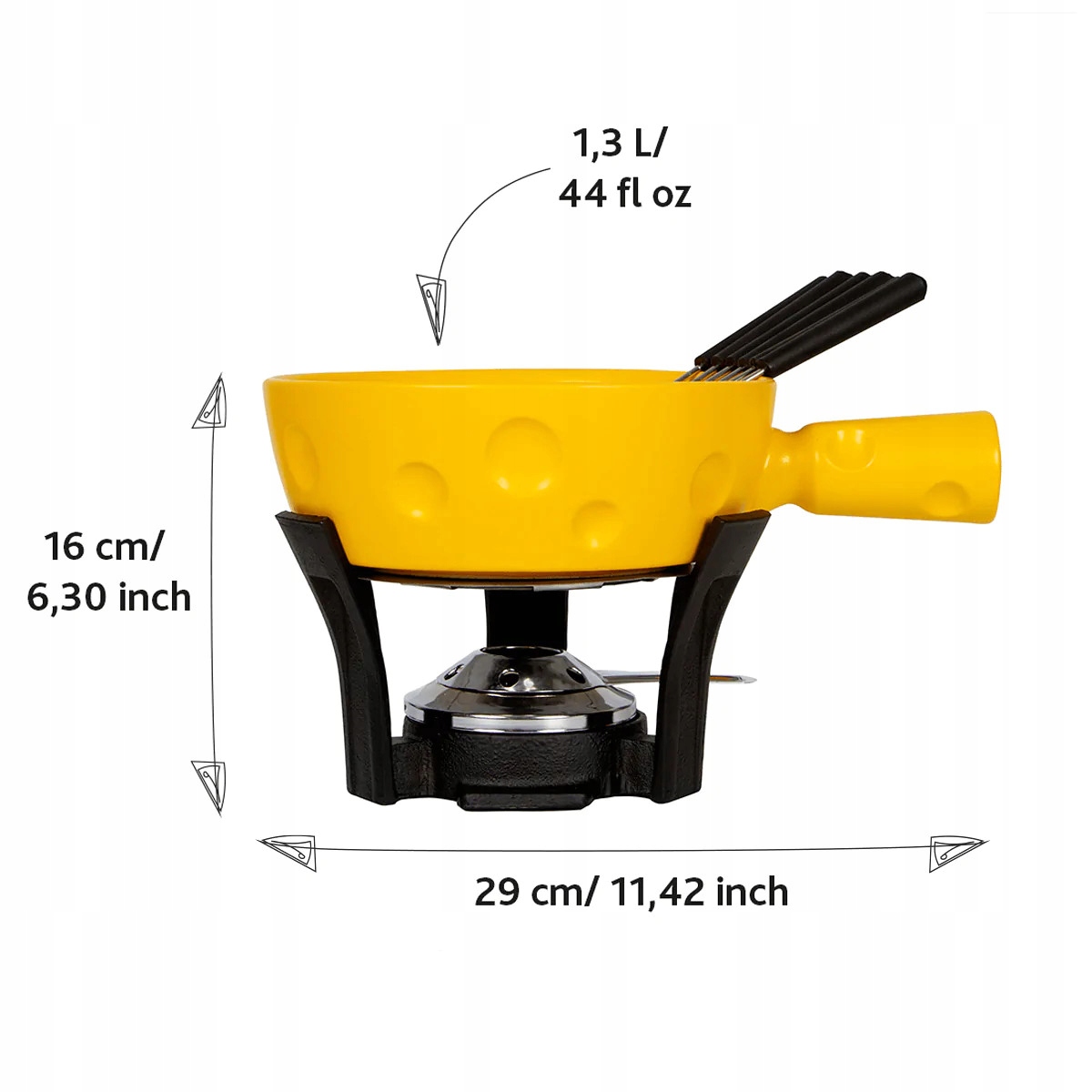 Zestaw do FONDUE dla 6 osób Super Cheesy BOSKA Pojemność 1.3 l