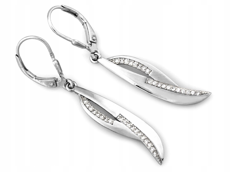 Dámské stříbrné náušnice 925 od klenotníka s módním vzorem