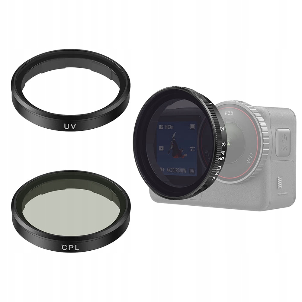 Sada filtrů Cpl, Uv a Vnd ND2-ND32 pro Dji Osmo Action 6 Telesin