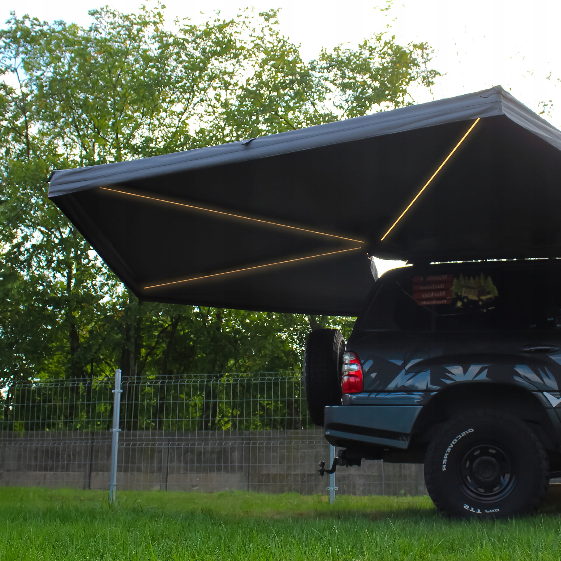 Zadaszenie Batwing II Premium 270° 2,5 m SZARY strona PASAŻER samonośny Marka Inna