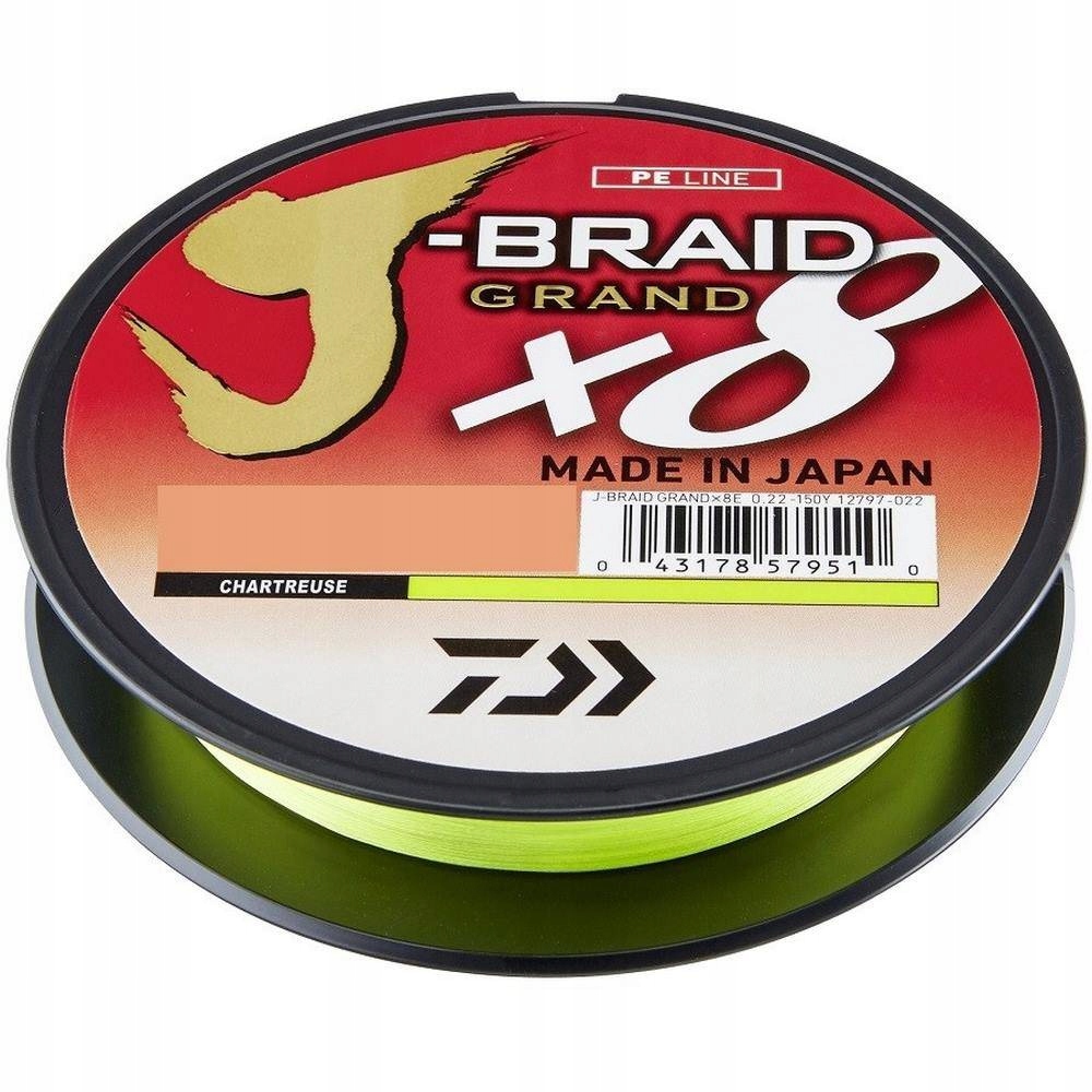 Plecionka Daiwa J-Braid Grand X8 Chartreuse 0.24mm 12797-024