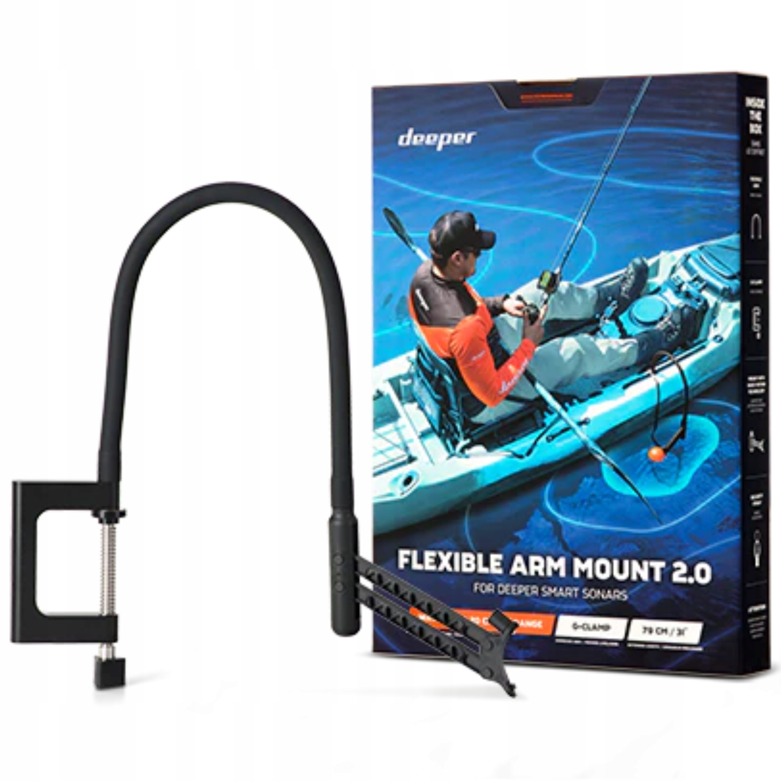 Uchwyt Deeper Flex Arm do Echosondy Łódki Łodzi Kajak Pro 2 Chirp Plus 3