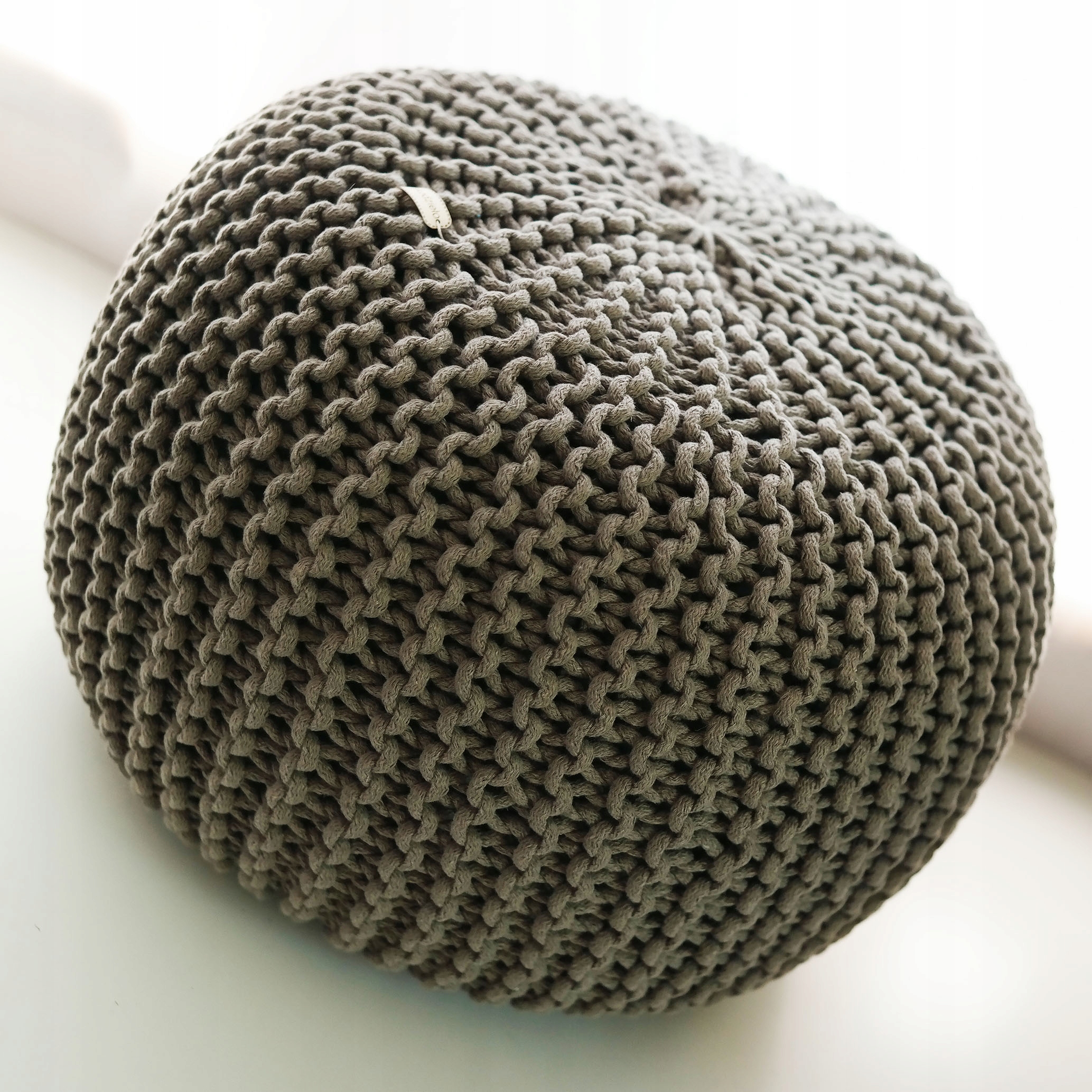 PUFA DO SALONU 50x20 PLECIONA DZIERGANA ZE SZNURKA 47 KOLORÓW BOHO SCANDI Kolor obicia inny kolor