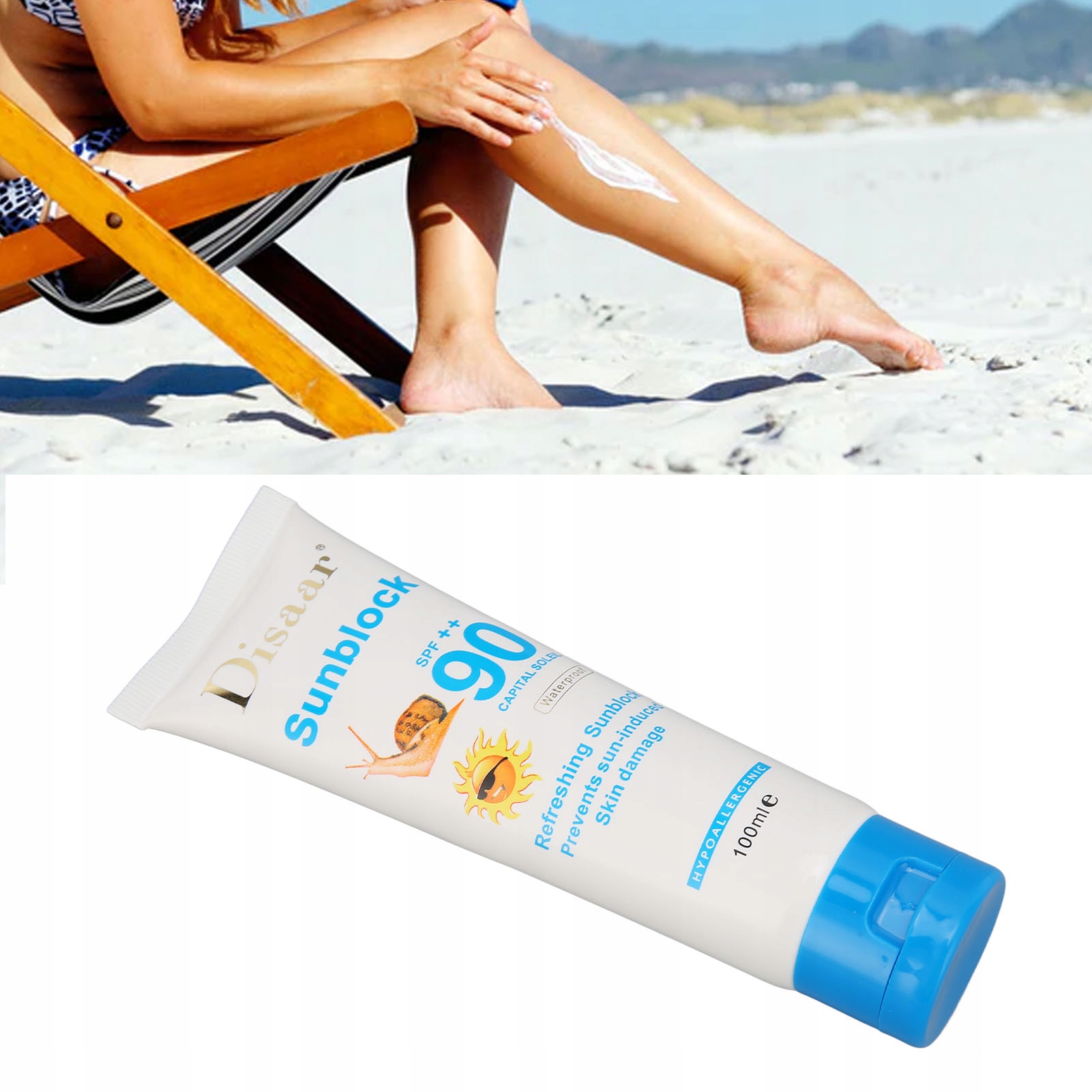 KREM Z FILTREM PRZECIWSŁONECZNYM SPF90PA 100 ML Marka bez marki