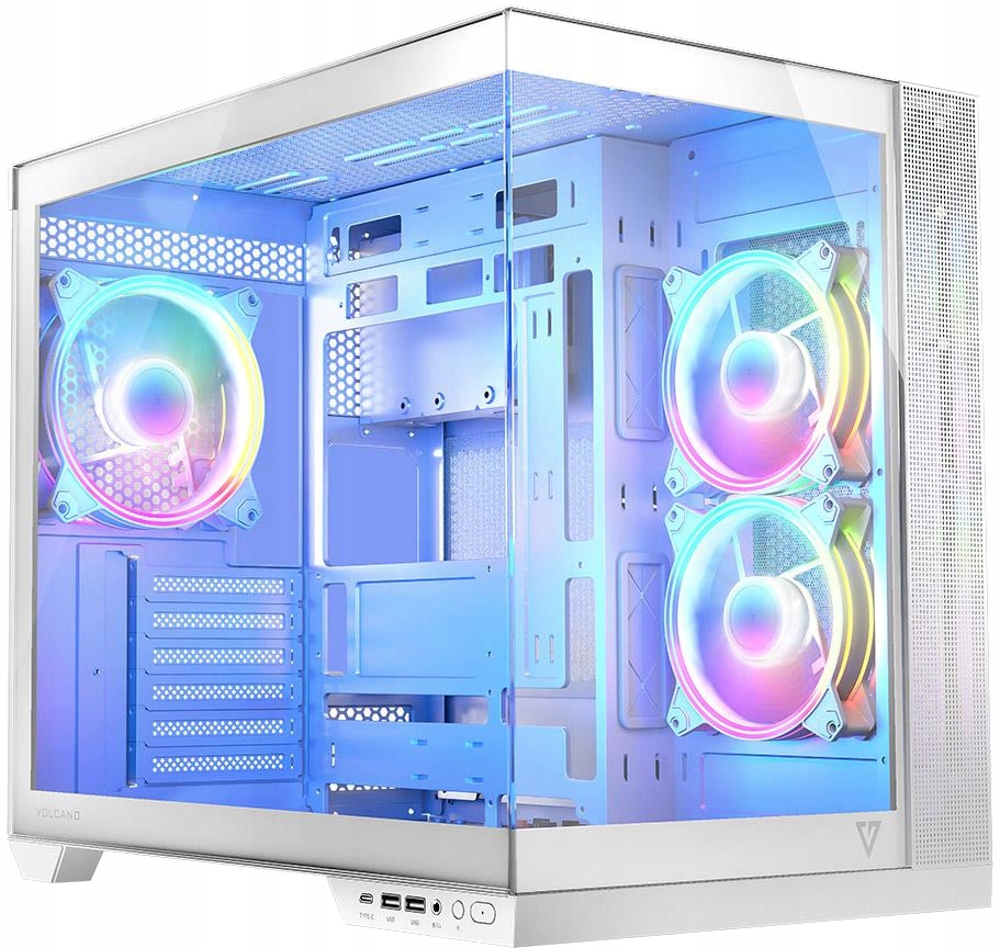 Obudowa do komputera gamingowa biała Argb akwarium Midi tower Atx filtry