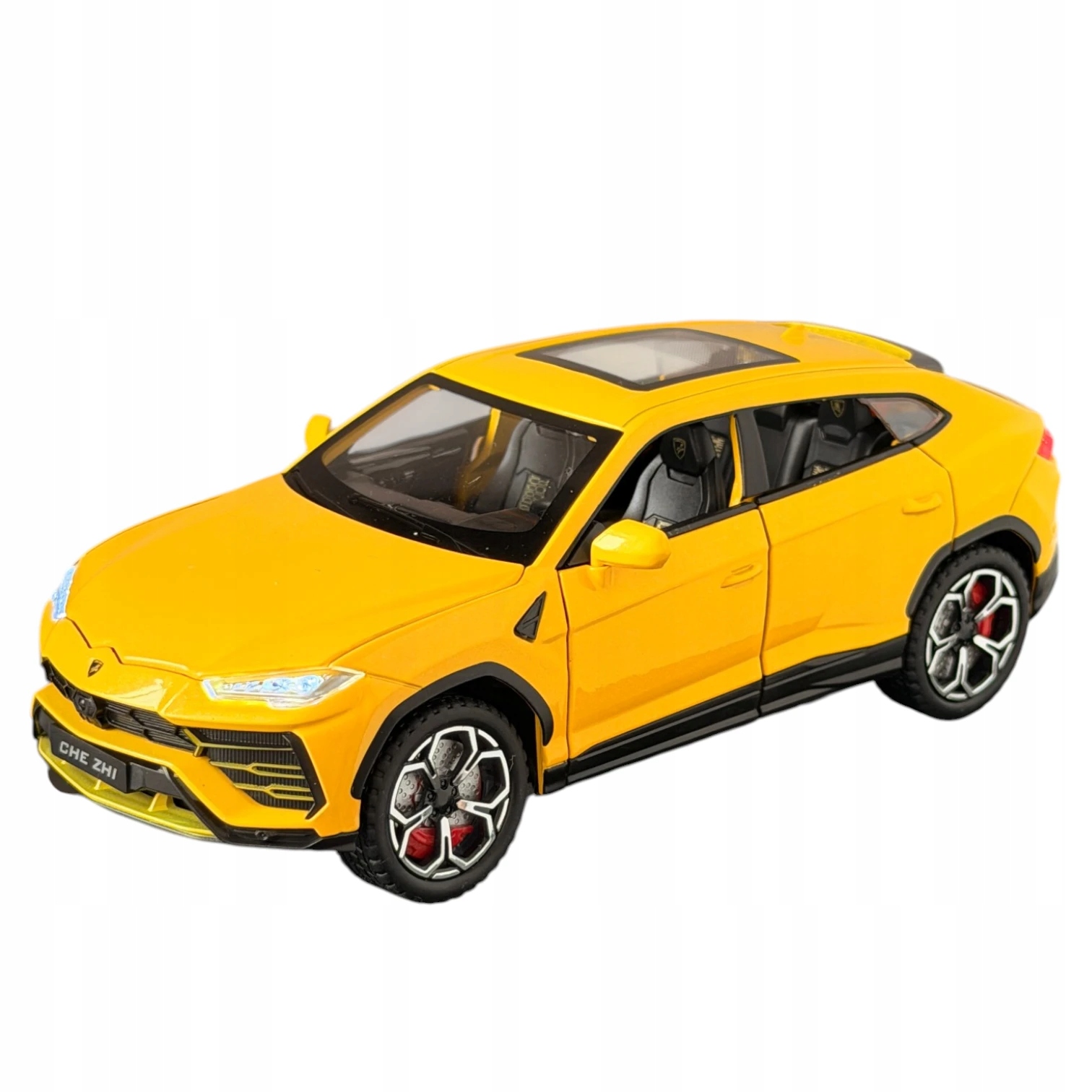 Metalowy Model Samochodu Lamborghini Urus Żółty 1:24 Dźwięk Napęd