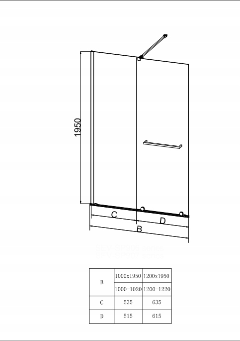 ŚCIANKA PRYSZNICOWA PRZESUWNA KABINA SZYBA WALK-IN 120 CM SZKŁO 8MM CHROM Szerokość 120 cm