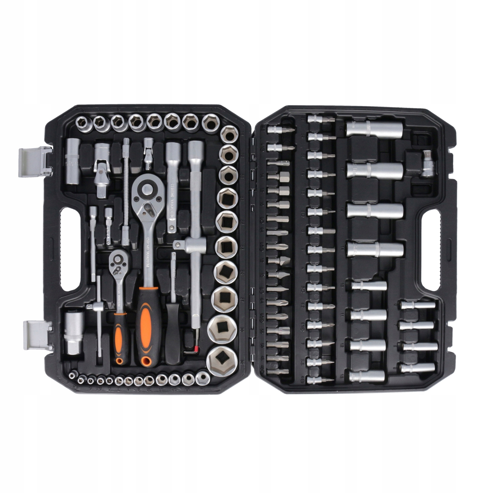 Faster Tools Nástrčné klíče 94ks 1/2" & 1/4" Cr-v
