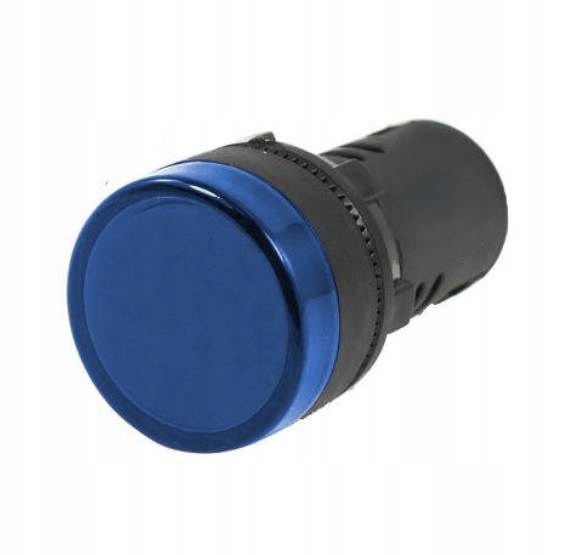 Kontrolka LED 28mm 12V AC / DC niebieska Marka NN