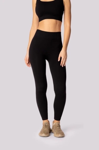 Mona Dámské Legíny Ribbed černé velikost L/XL