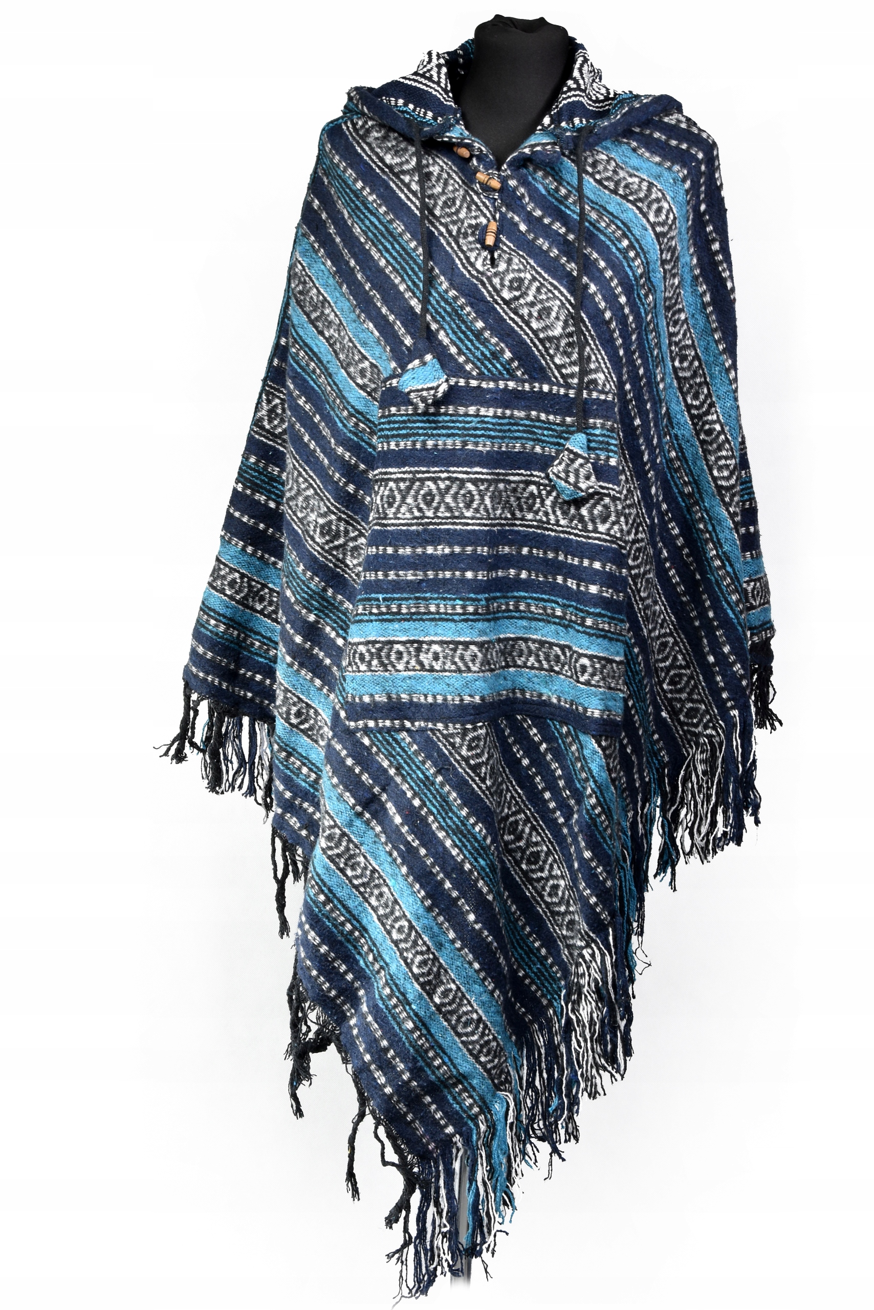 Nepalskie PONCZO FRENDZLE ETNO orient pled gheri