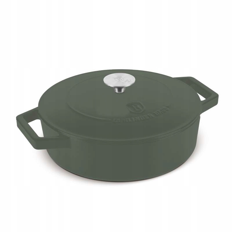 Panvica s pokrievkou a smaltovaným povrchom 26 cm Matte Green
