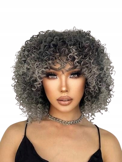 Shein Dámská Paruka S Šedivými Krátkými Vlasy A Ofinou 30 1KF