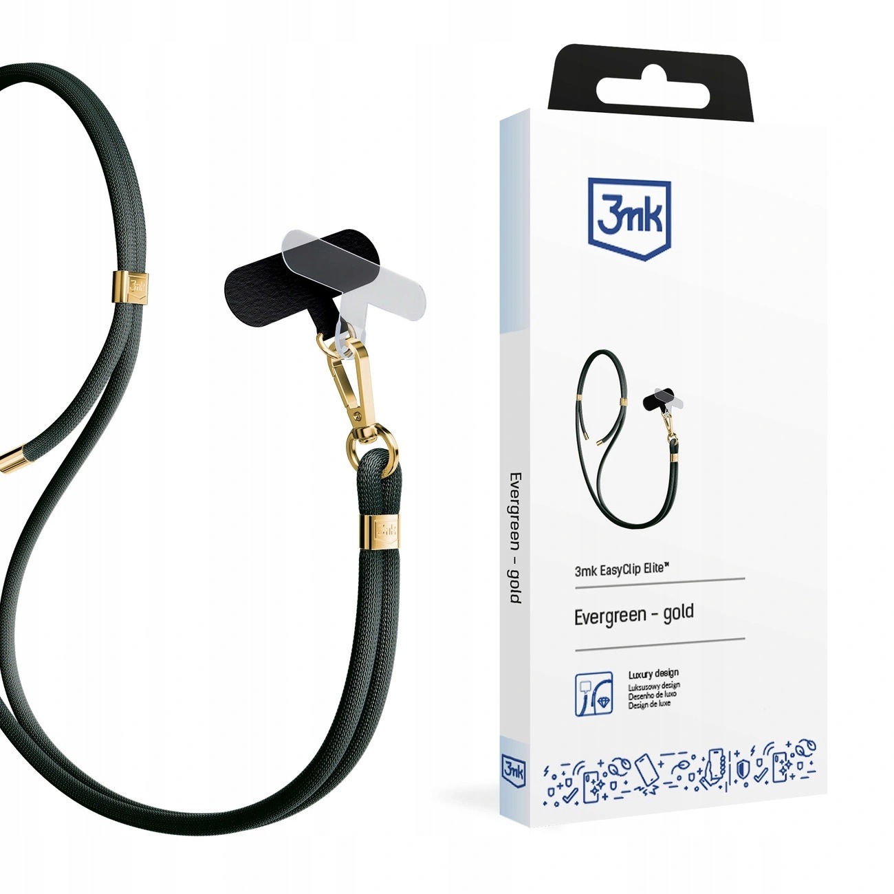 Smycz 3mk EasyClip Elite Accessories zielona