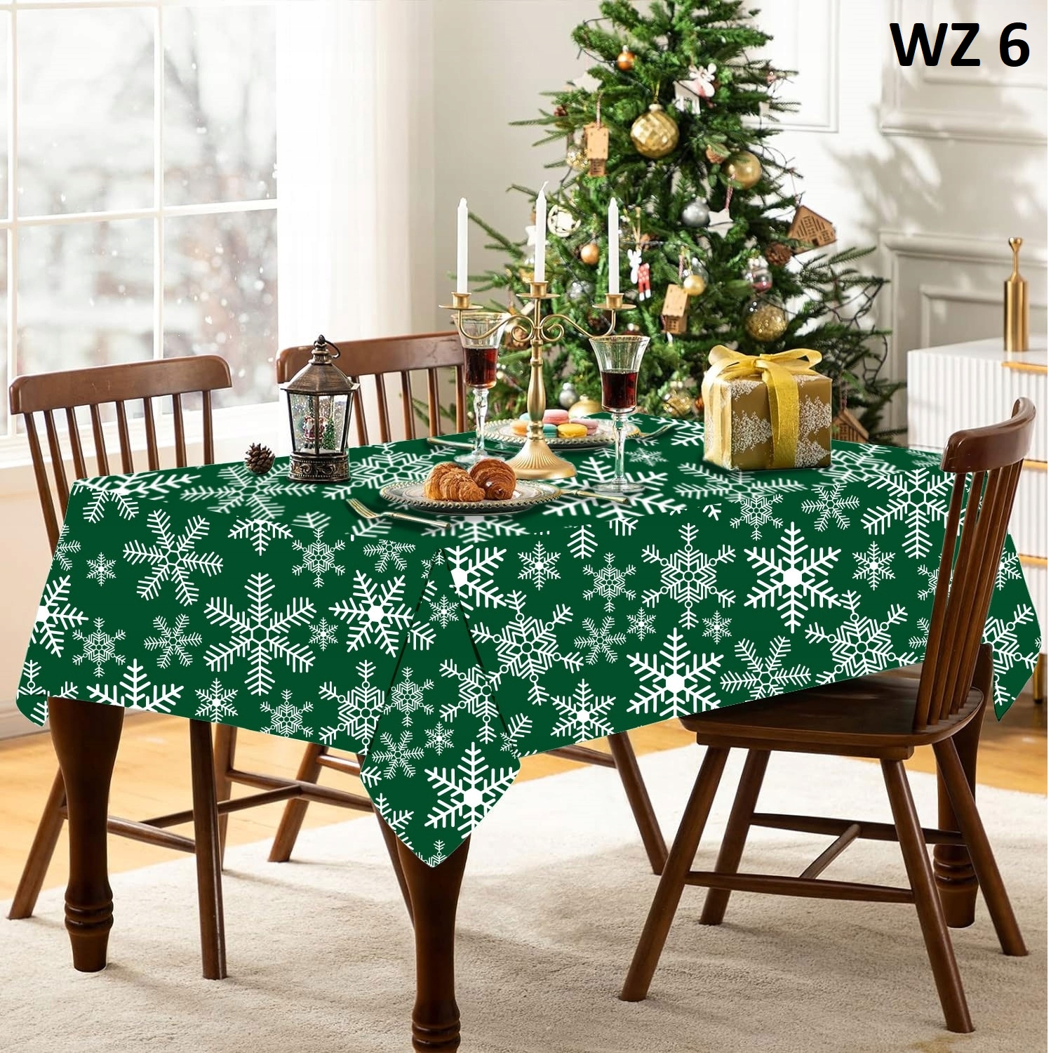 OBRUS ŚWIĄTECZNY 140x300 PLAMOODPORNY GŁADKI BOŻE NARODZENIE WZORY KOLORY Materiał wykonania poliester