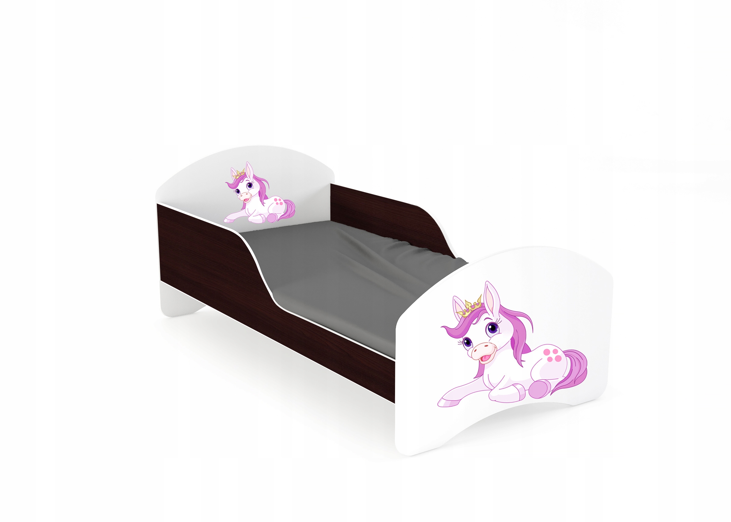 Łóżko dziecięce LEO2 160x70 biało-wenge Kolekcja LEO2