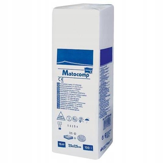 

Matocomp Niejałowe kompresy z gazy 17N 12W 5x5cm