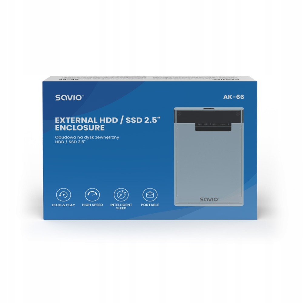 Zewnętrzna obudowa na dysk HDD/SSD 2.5'', USB 3,, EAN (GTIN) 5901986048176
