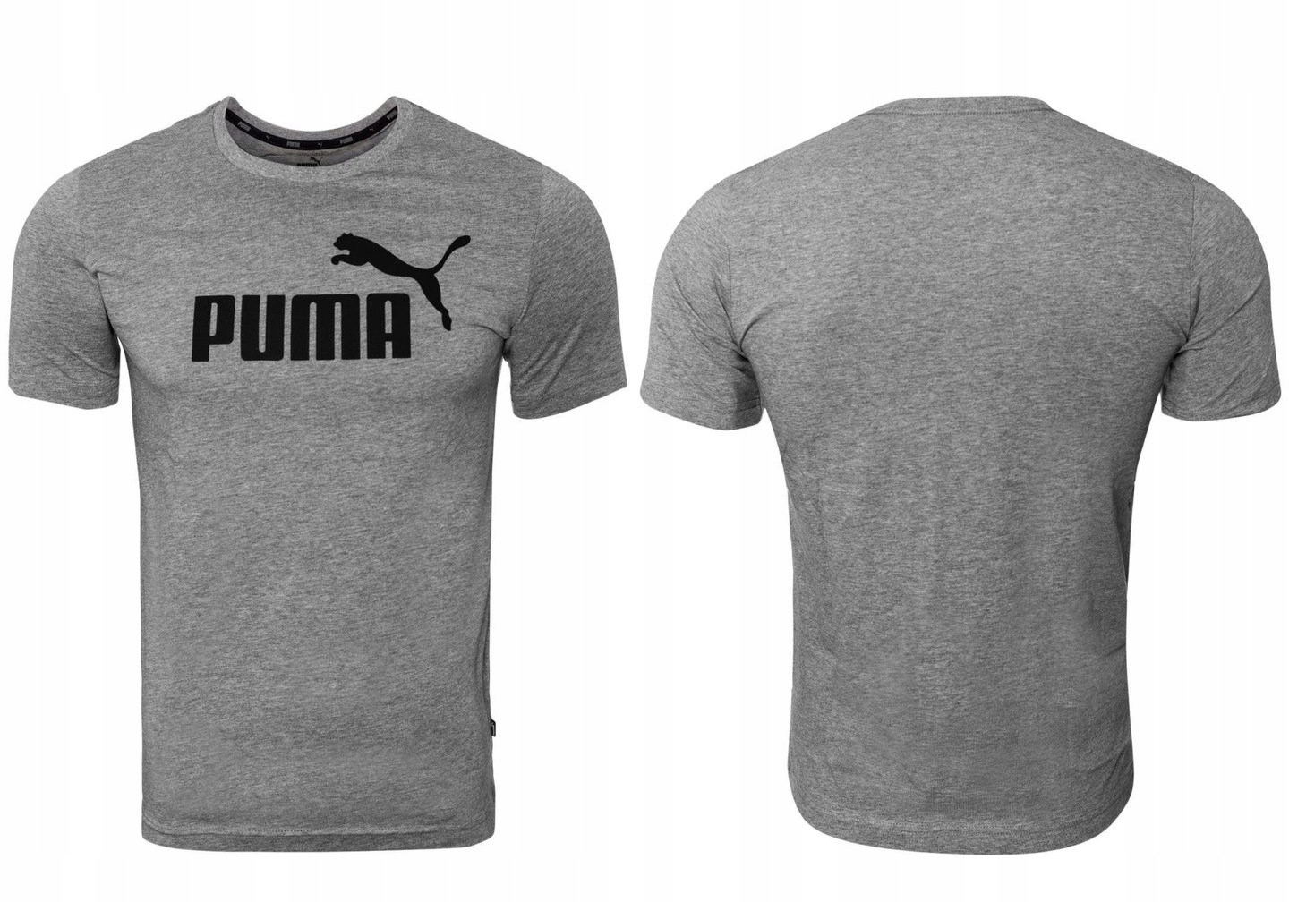 PUMA KOSZULKA MĘSKA T-SHIRT ESS LOGO TEE GRAY r.L Marka Puma