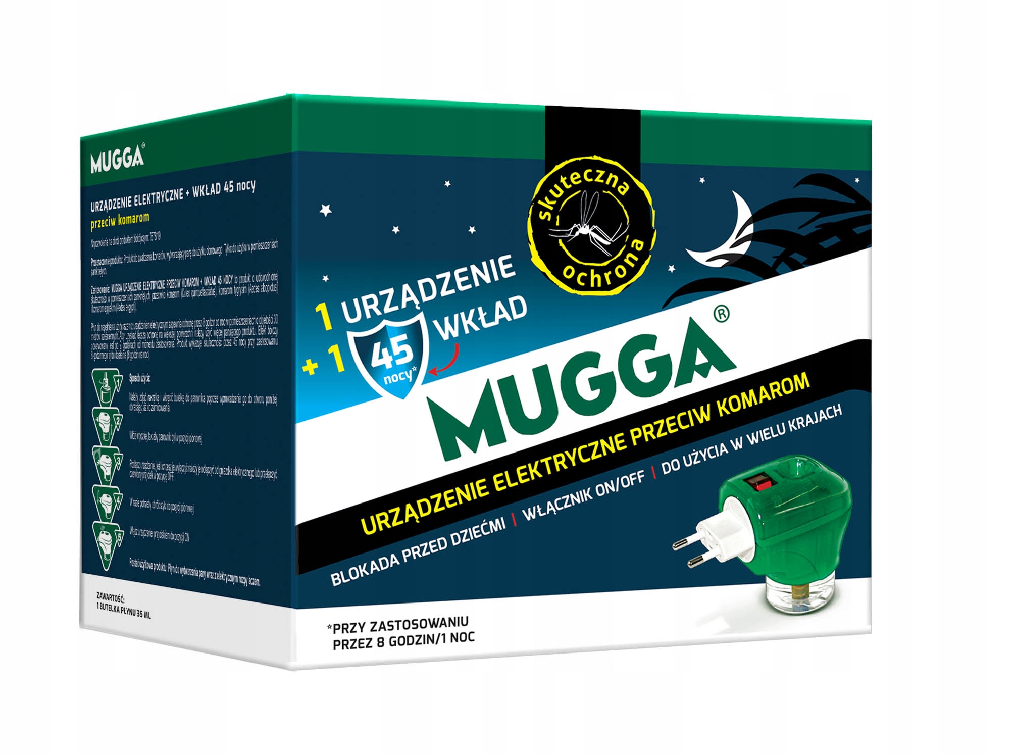 Mugga elektro + москитная контактная жидкость 45 ночей